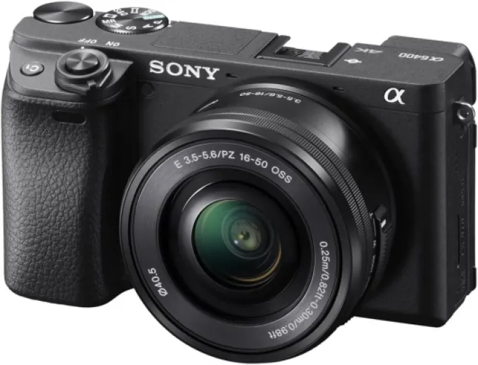 Alpha 6400-Appareil Photo Numérique Hybride APS-C en kit avec l'Objectif Zoom E 16-50mm f/3.5-5.6 PZ OSS (24,2 MP, AF en 0.02s, Suivi des Yeux, 4K HLG, Ecran Selfie Vlogging)(ILCE6400, A6400) Kit avec objectif 16-50 mm Unique