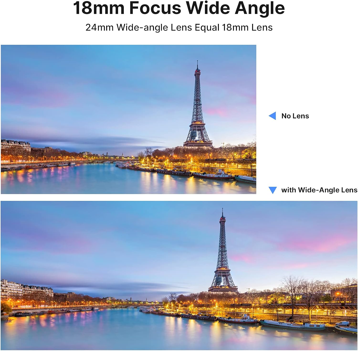 Objectif Grand Angle pour Sony ZV1, ULANZI WL-1 Grand Angle 18 mm avec Macro 10X, Objectif auxiliaire 2 en 1 pour Appareil Photo Sony ZV1 Noir