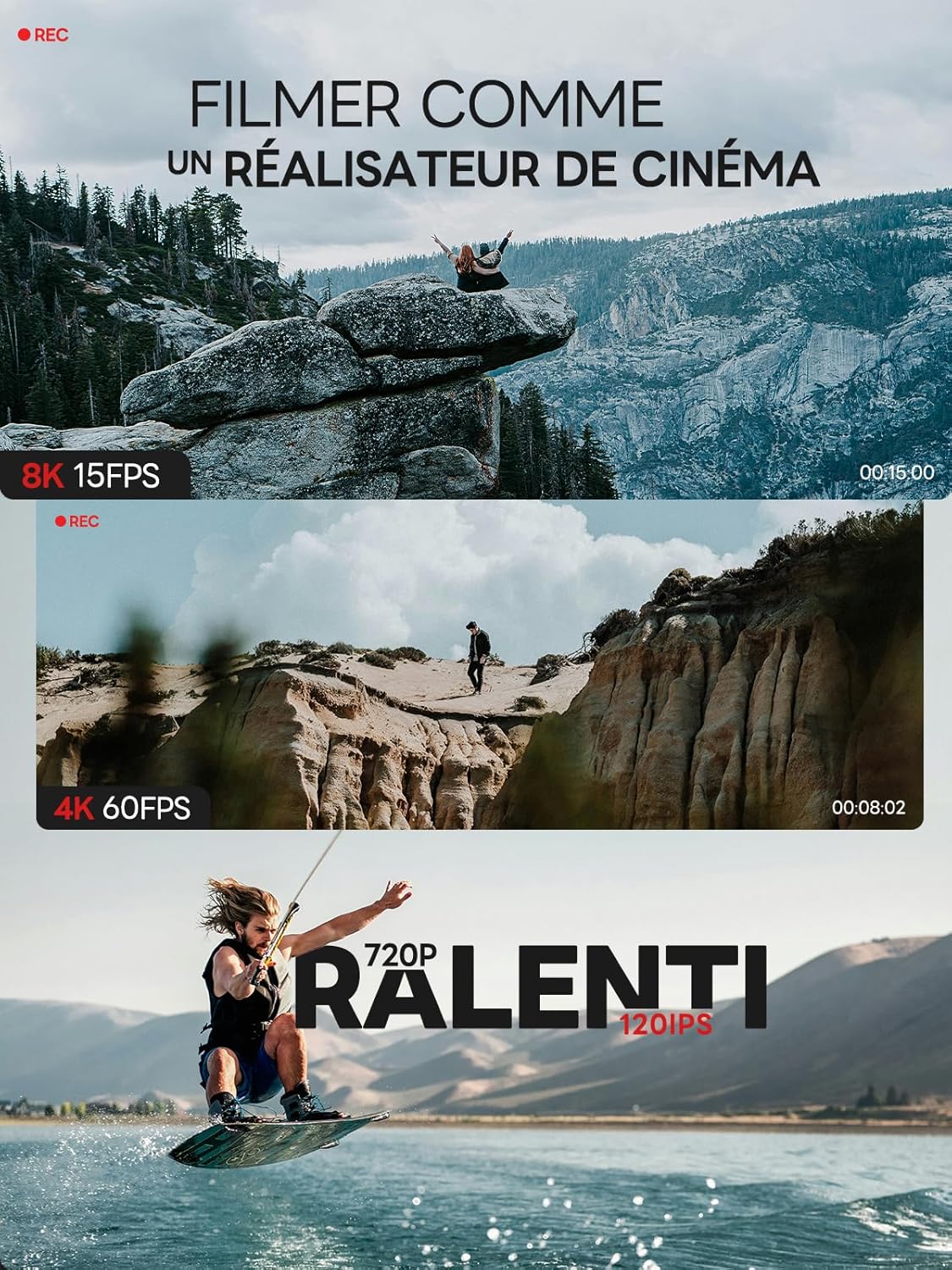 Appareil Photo Numérique, 8K 64MP avec Autofocus et Zoom 16x - Écran IPS 3" 180° - CMOS Capteur F1.8 - Carte 64GB + 2 Batteries - Kit Création Youtube/Instagram (Noir)