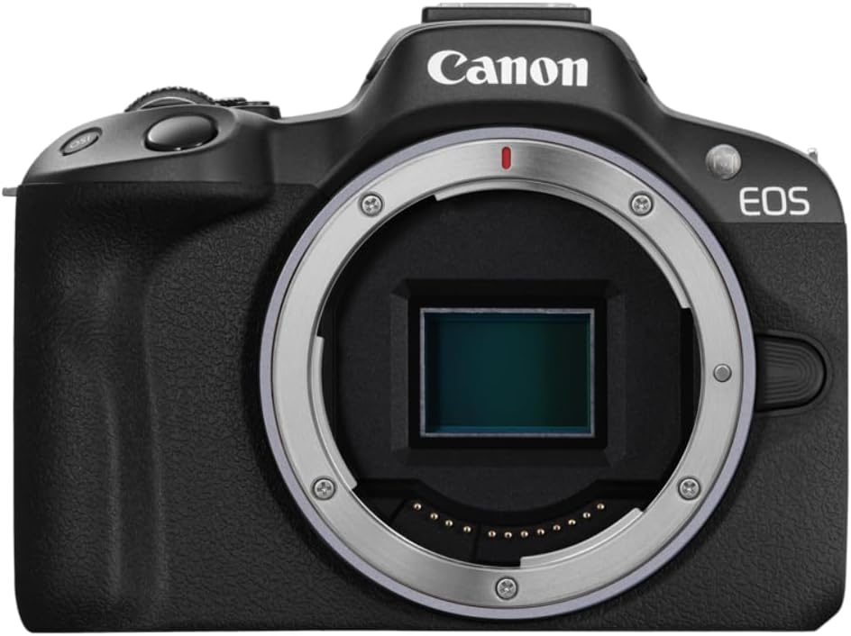 EOS R50 Appareil Photo Hybride + Objectif RF-S 18-45mm is STM - Appareil Photo numérique avec autofocus + détection de scène et des Visages, Animaux véhicules Vidéo 4k, 15 Images par Sec - Noir