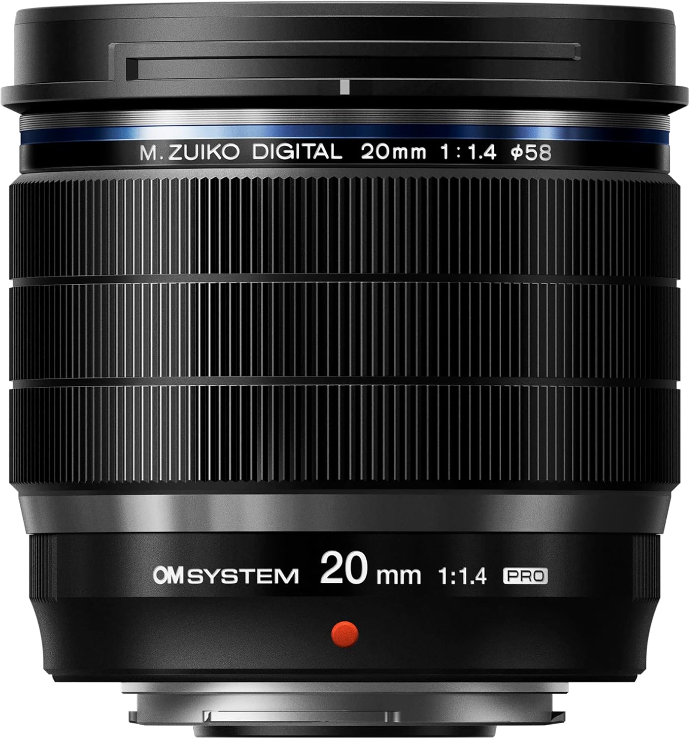 Om System M.ZUIKO Digital Ed 20mm F1.4 Pro, Objectif Standard pour Une Utilisation Professionnelle, adapté à Tous Les appareils Photo MFT (appareils Olympus Om-D et Pen, Panasonic G-Series), Noir Objectif professionnel