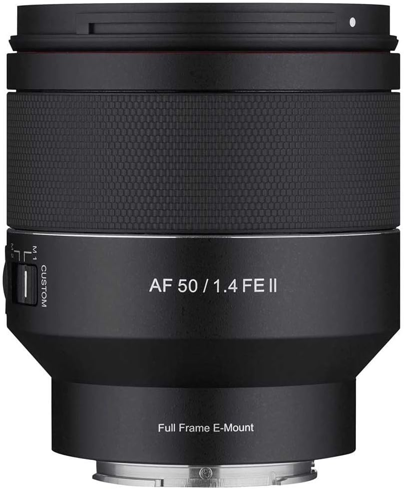 SAMYANG AF 50 mm F1.4 II FE pour Sony E - objectif autofocus standard pour appareils photo hybrides de Sony, pour capteurs plein format et APS-C, idéal pour les prises de vue détaillées AF 50 mm F1,4 II FE