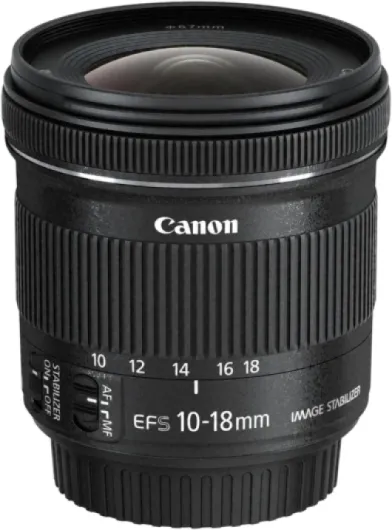 EF-S 10-18mm f/4,5-5,6 is STM Objectif Zoom Grand-Angle stabilisé pour Appareil Photo Réflex APS-C EOS, Noir Unique