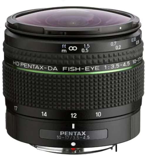 HD-PENTAX-DA-Fish-Eye 10-17 mm F3.5-4.5 Ed Objectif Ultra Grand Angle Compact et Léger pour Reflex numérique K-1 II K-70 KP DSLR 10-17 mm Unique
