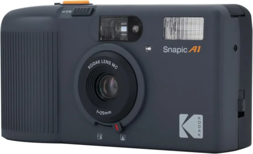 Snapic A1 – Appareil Photo Argentique 35mm Réutilisable avec Objectif en Verre à 3 Éléments, Grand Angle 25mm, Mise au Point 2 Zones et Fonction Double Exposition – Gris Rhino Gris Rhinocéros individuel