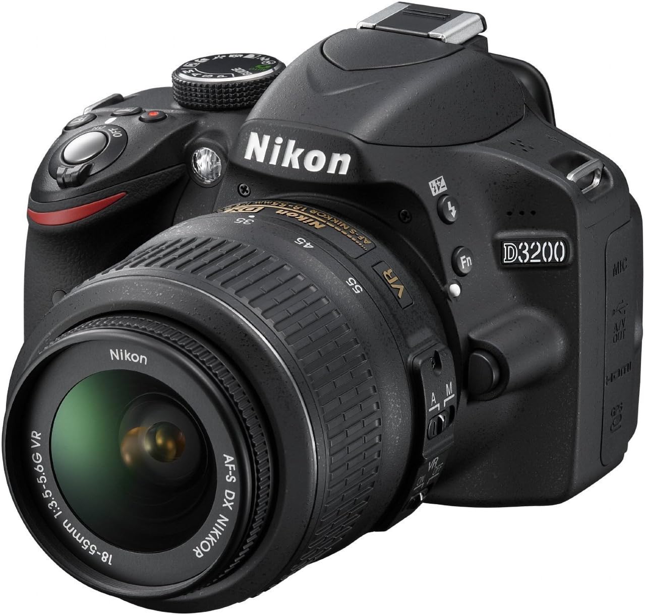 D3200 Appareil photo numérique Reflex 24.2 Kit Objectif AF-S DX 18-55 mm Noir Kit 18-55 mm