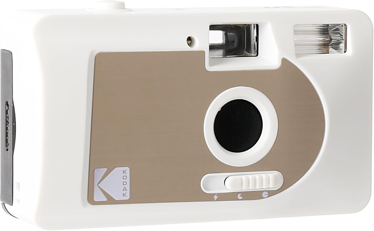 Motorized S88 Appareil Photo Argentique Blanc – Motorisé avec Enroulement Automatique, Compatible Film 35 mm, Design Compact