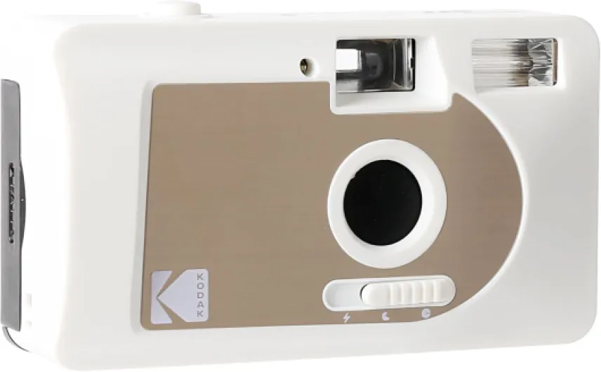 Motorized S88 Appareil Photo Argentique Blanc – Motorisé avec Enroulement Automatique, Compatible Film 35 mm, Design Compact