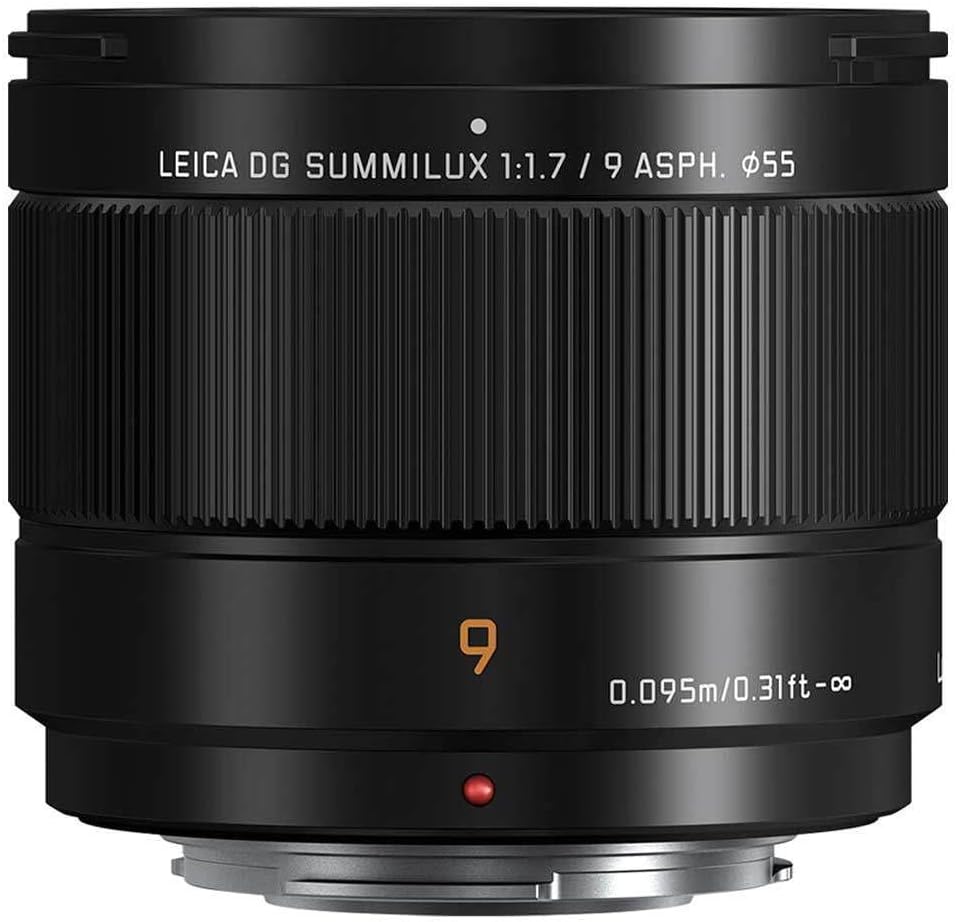 Leica 9mm F1.7 I Objectif à focale Fixe H-X09E (Grand Angle 9mm, Grande Ouverture F1.7, Macro, Ultra Compact, equiv 35mm: 18mm) Noir – Compatible Monture Micro 4/3 Panasonic & Olympus
