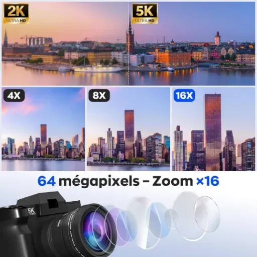 Test Appareil Photo Numérique 5K 64MP Fsjun : un petit boîtier pour remplacer (un peu) le smartphone