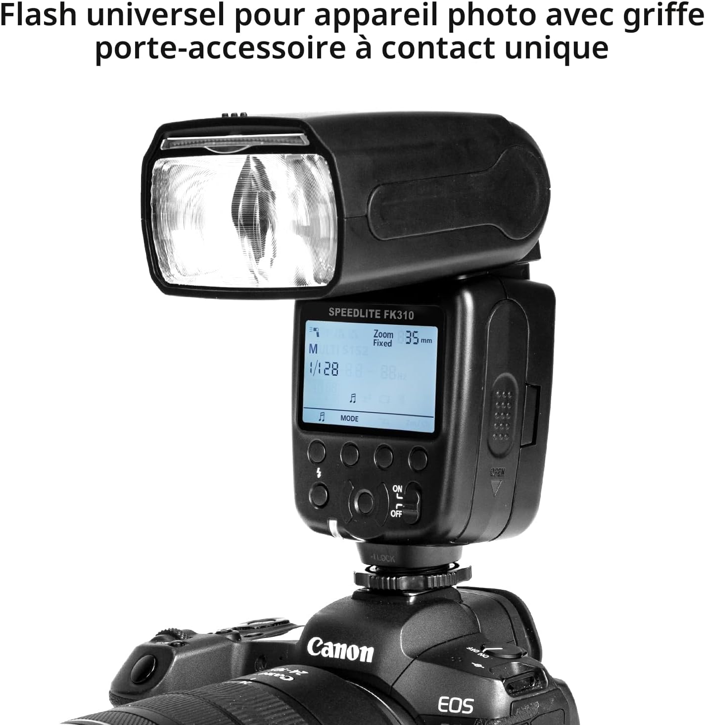 LCD Flash Speedlite pour Canon Nikon Sony Panasonic Olympus Fujifilm Pentax Sigma Minolta Leica et d'autres SLR DSLR Caméras SLR Film et Appareil Photo Numérique avec Seul Contact Sabot FK310