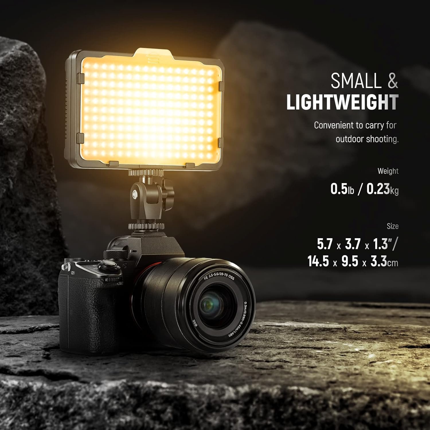 LED Panneau 176 Torche Vidéo LED - Lampe Vidéo 3200-5600K sur Caméra - Lumière pour Appareil Photo Canon, Nikon, Pentax, Olympus et Autres Numériques SLR Appareils Photo/Caméscopes PT-176S