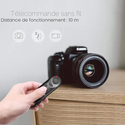 AODELAN Télécommande sans Fil BR-E1A pour Canon EOR RP, EOS R, R5, R6, M50, 6D Mark II, 77D, 850D, 800D, 200D, 250D, 90D, EOS M6 Mark II, G7 X Mark III
