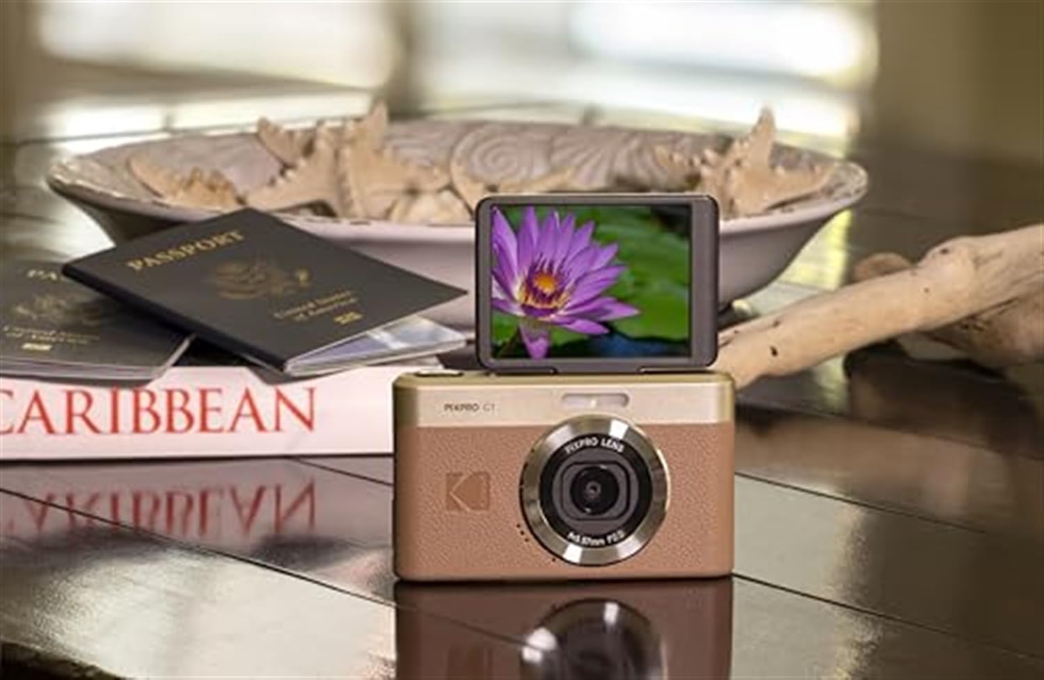 Pixpro C1 – Appareil Photo Numérique Ultra-Compact - 13MP BSI CMOS, Zoom 4X, Écran LCD 2.8", Flash LED, Batterie Intégrée – Marron